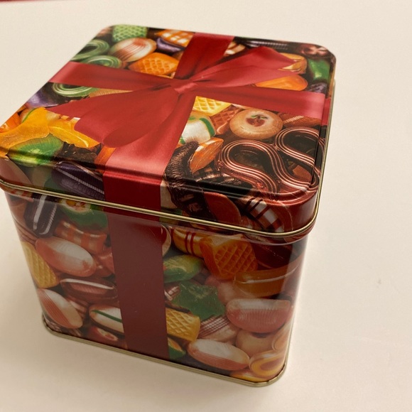 Peerless Old Time 1992 Xmas Mix Hard Candy Square Tin-Empty Made in USA 4.25" - Picture 9 of 9